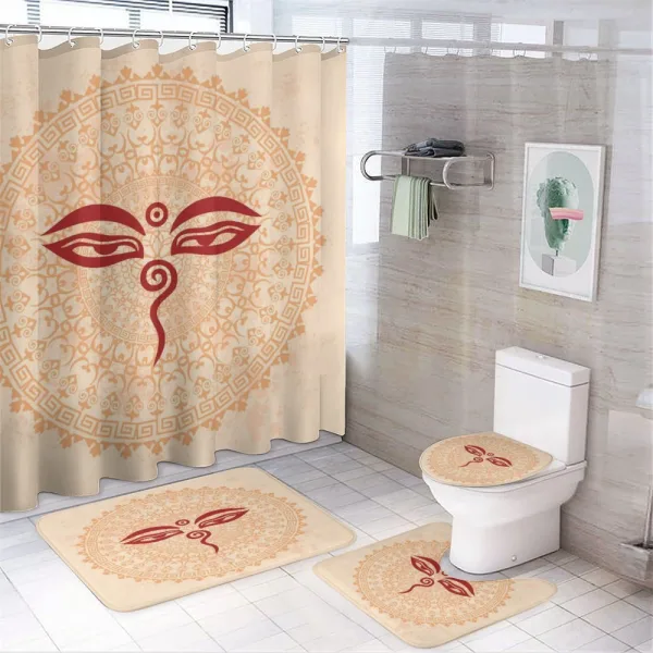 Oriental Mandala Ancient Zen on a shower curtain