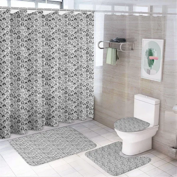 Phrase in Every Language on a shower curtain