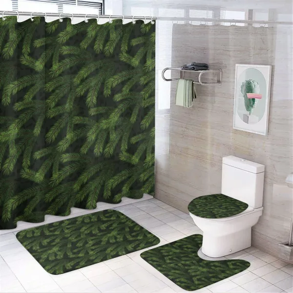 Pine Fir Coniferous Tree on a shower curtain