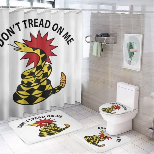 Rattlesnake Warn on a shower curtain