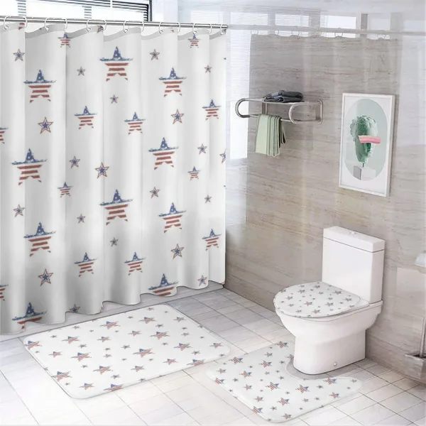 Scattered Stars on a shower curtain