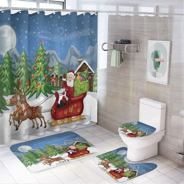 Snowdrift Reindeers on a shower curtain