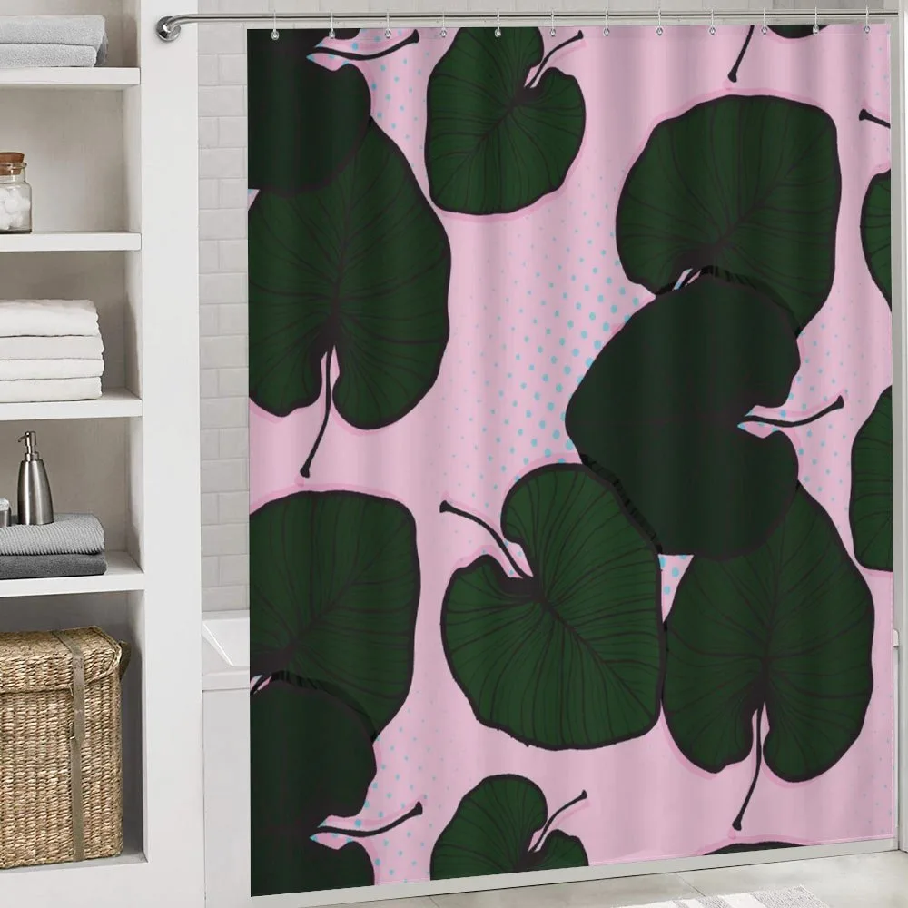 Tropical Foliage on Pink — Detail 4