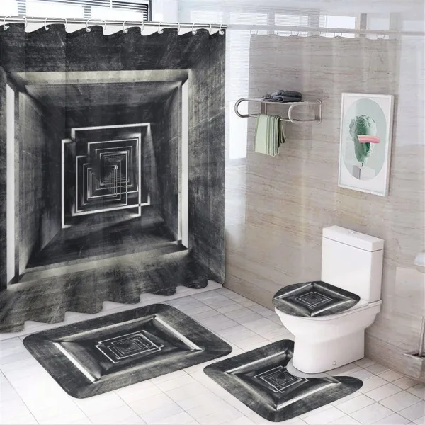 Tunnel Perspective on a shower curtain