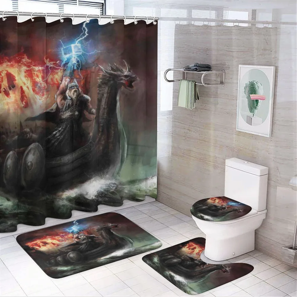 Vikings Boat Stormy Sea — Your design