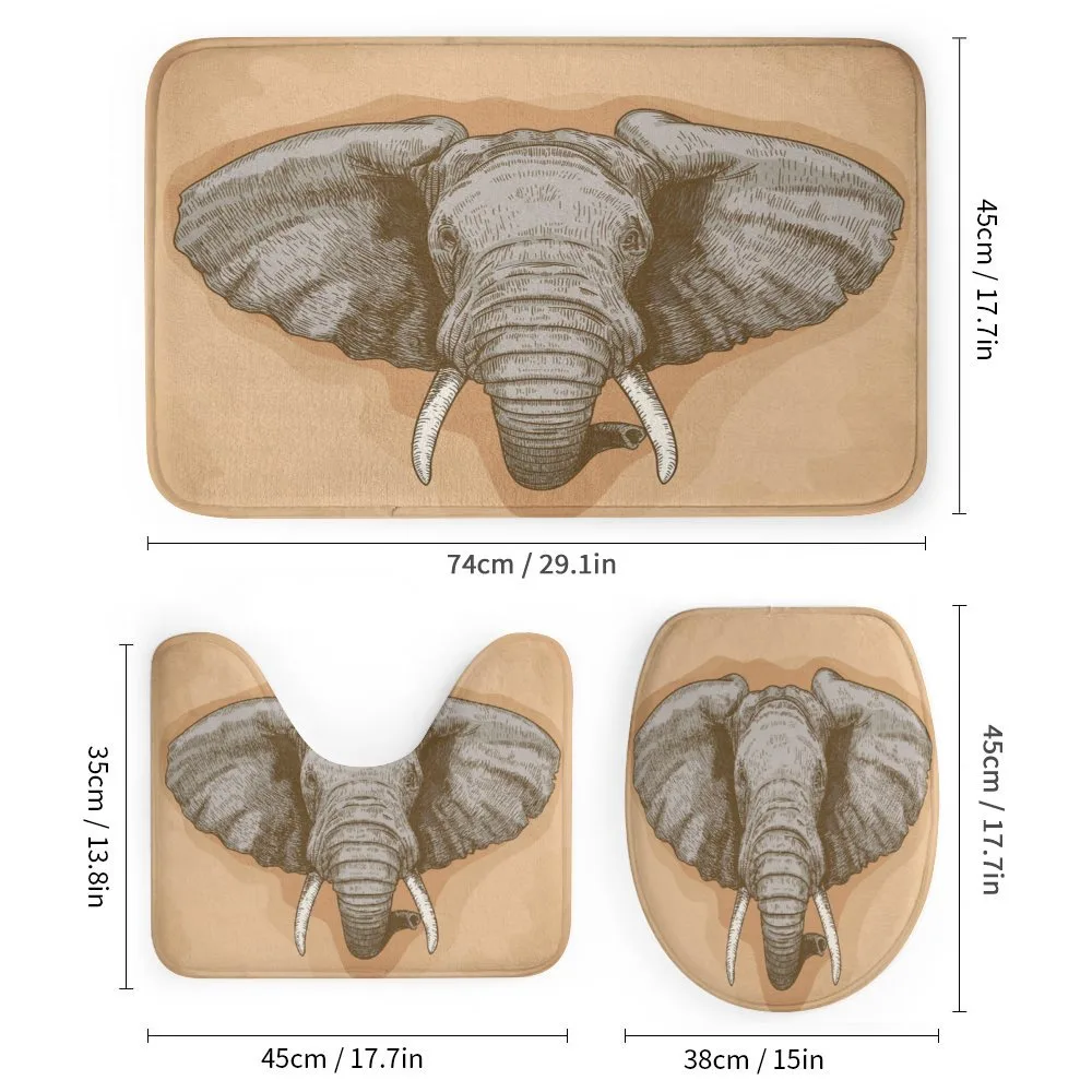 Wild Retro Elephants — Detail 1
