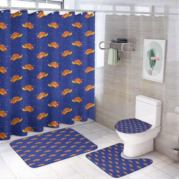 Birds in Starry Night Sky on a shower curtain
