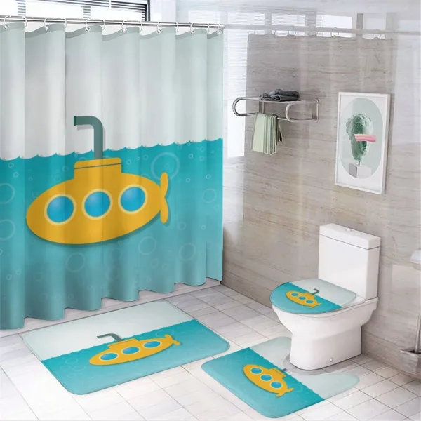 Bubbles on Sea on a shower curtain