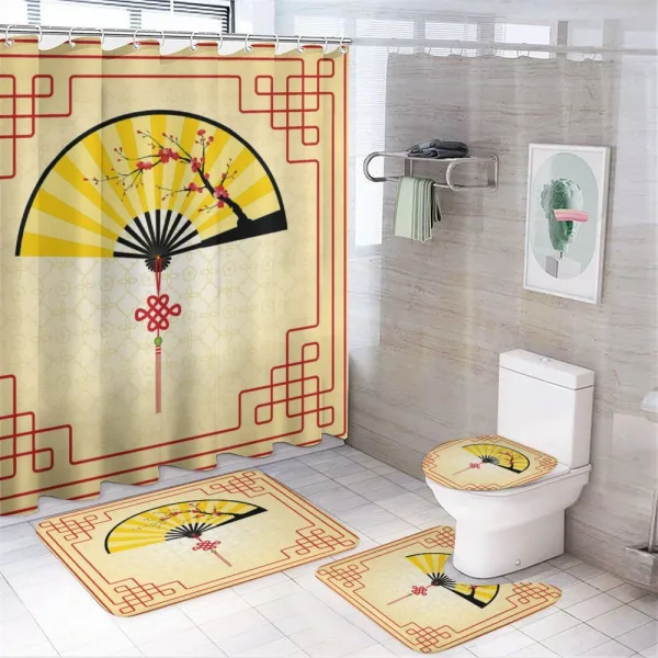 Cherry Blossom Orient on a shower curtain