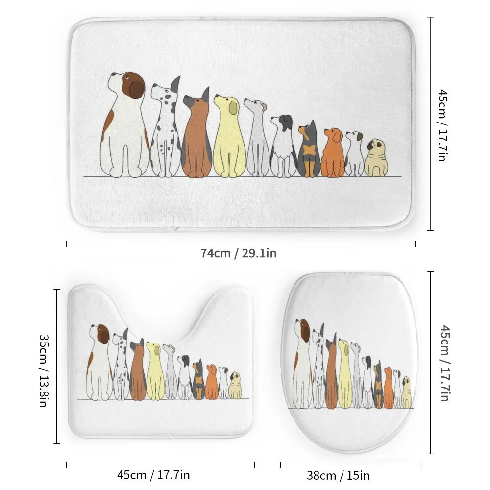 Dogs in a Row Looking Away — Detail 1