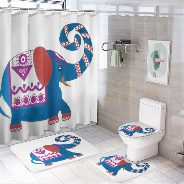 Elephant Nose Doodle on a shower curtain