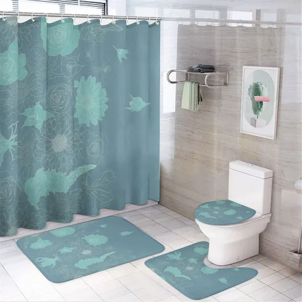 Exotic Blossoms on a shower curtain