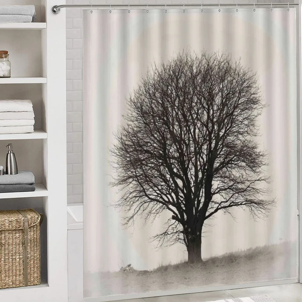 Fall Tree Monochrome Art — Detail 4