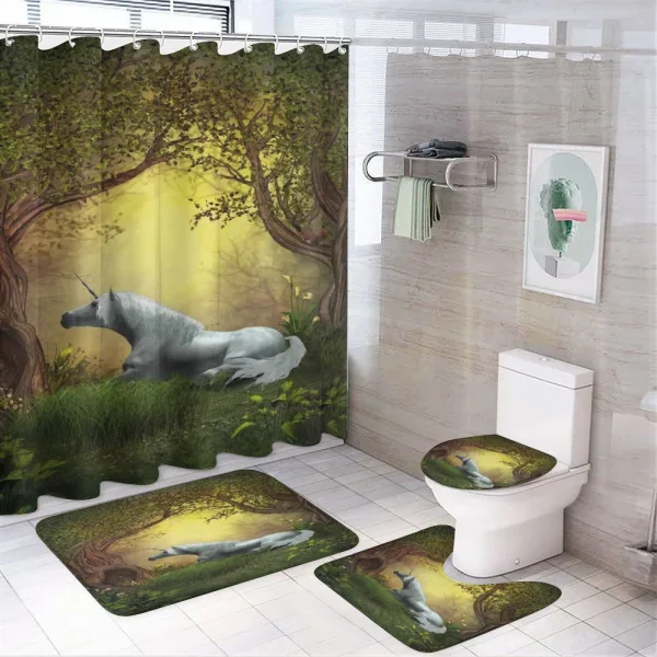 Fantasy Forest on a shower curtain