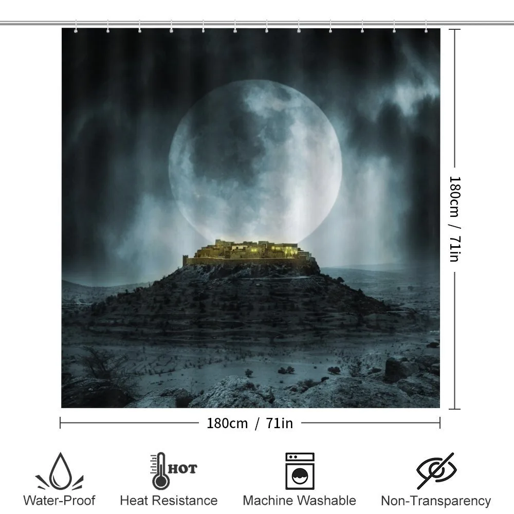 Full Moon and Castle — Detail 2