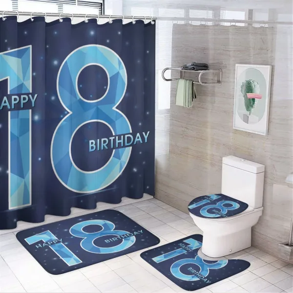 Galaxy Star Birthday on a shower curtain