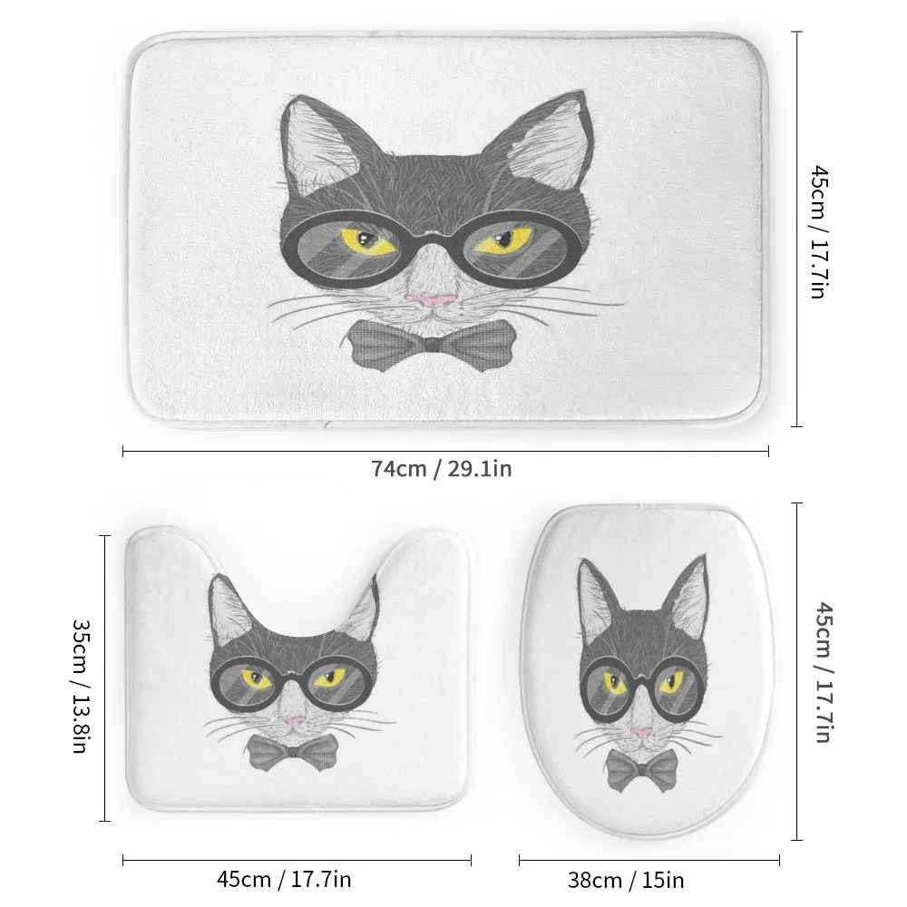 Greyscale Cat with Bowtie — Detail 1