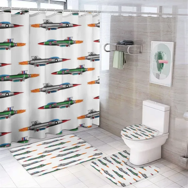 Jets Aviation Design on a shower curtain