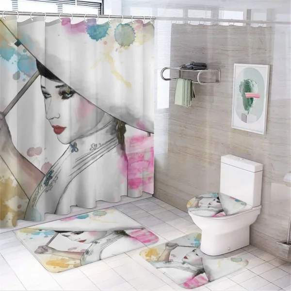 Lady Splash Style on a shower curtain