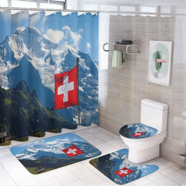Mannlichen Jungfrau on a shower curtain