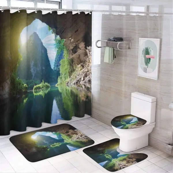 Mountain Sky Scenery on a shower curtain