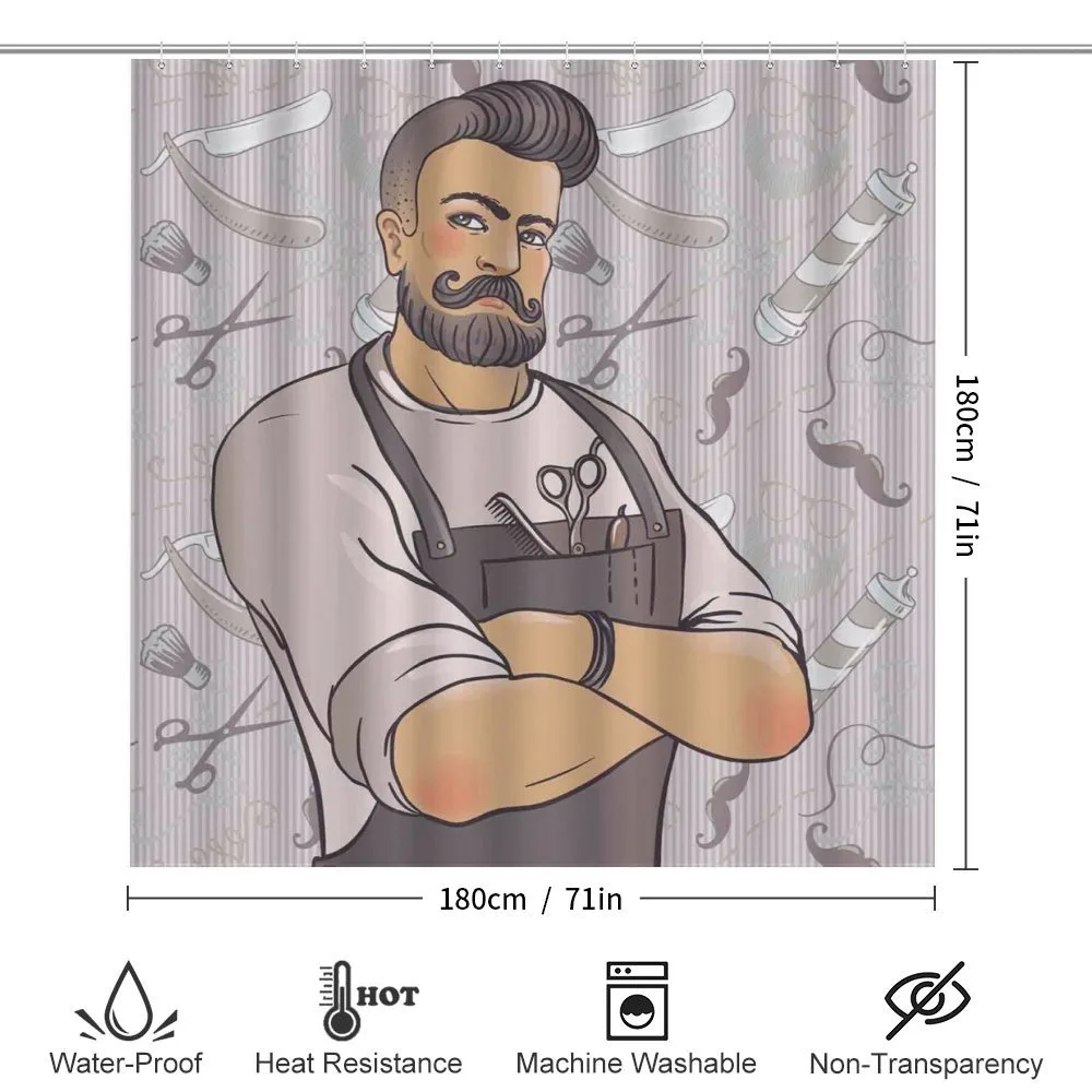Muscular Barber Man — Detail 2