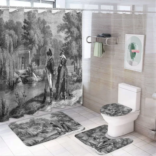 Napoleon Woman Garden on a shower curtain