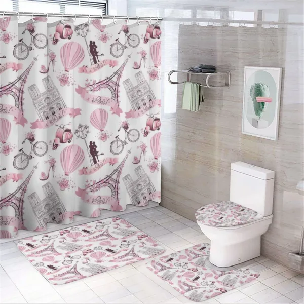 Paris Honeymoon on a shower curtain