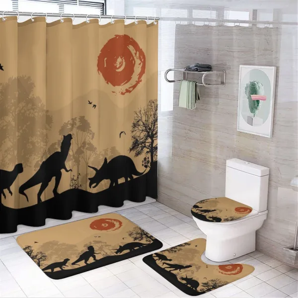 Prehistoric Wilderness on a shower curtain