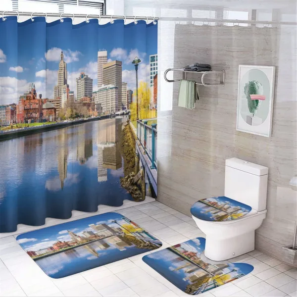 Providence River on a shower curtain