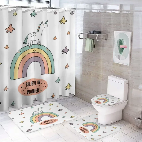Rainbow Colorful Stars on a shower curtain