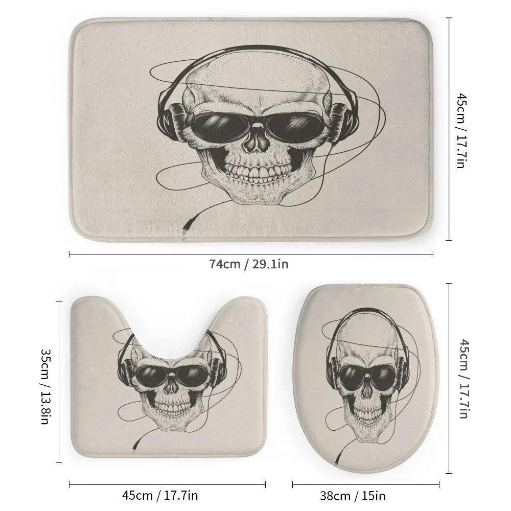 Retro Skull with Headphones — Detail 1