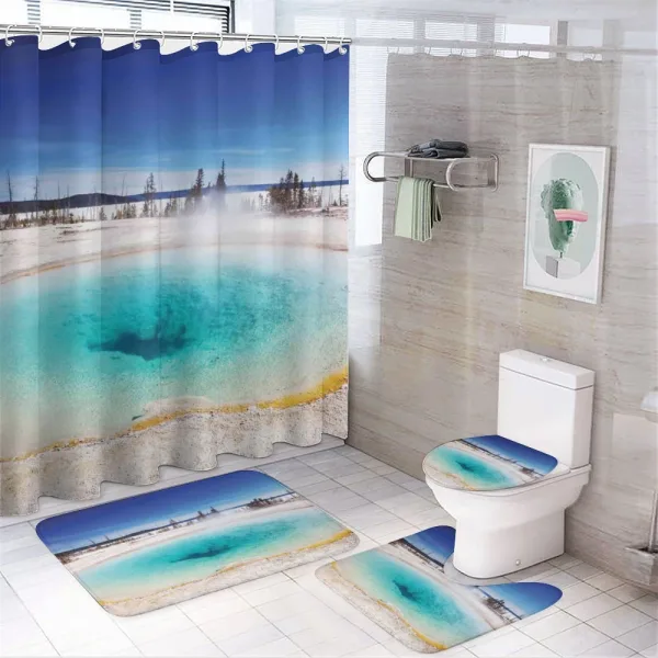 Spring Hot Volcano on a shower curtain