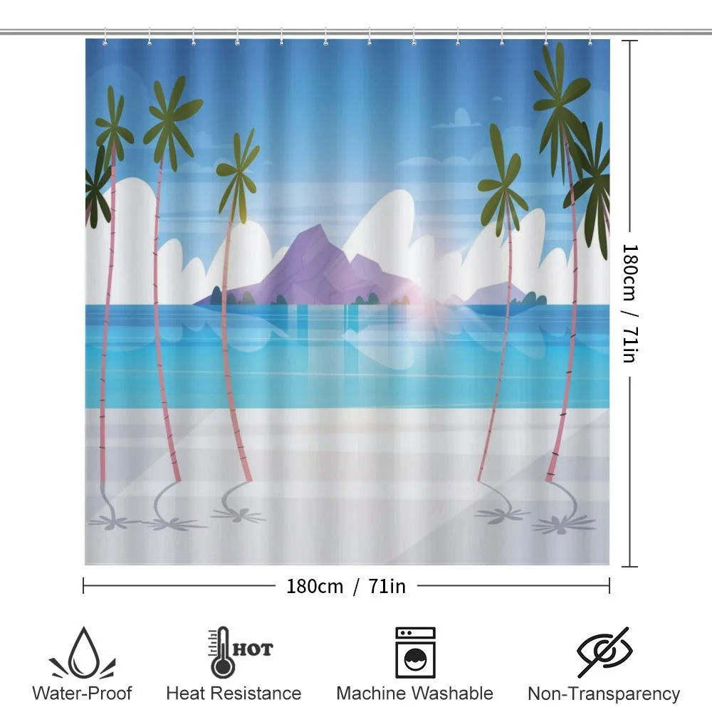 Summer Seaside with Palms — Detail 2