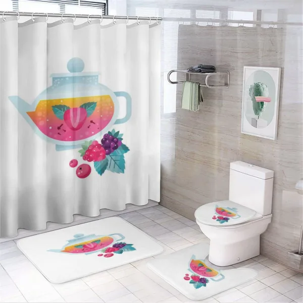 Tea Cup Aromatic Drink on a shower curtain