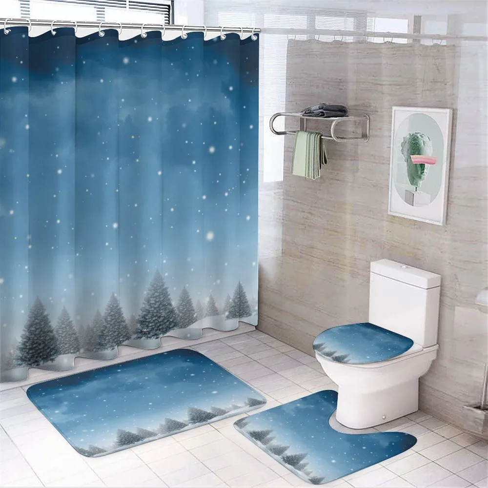 Xmas Blue Forest Trees — Your design