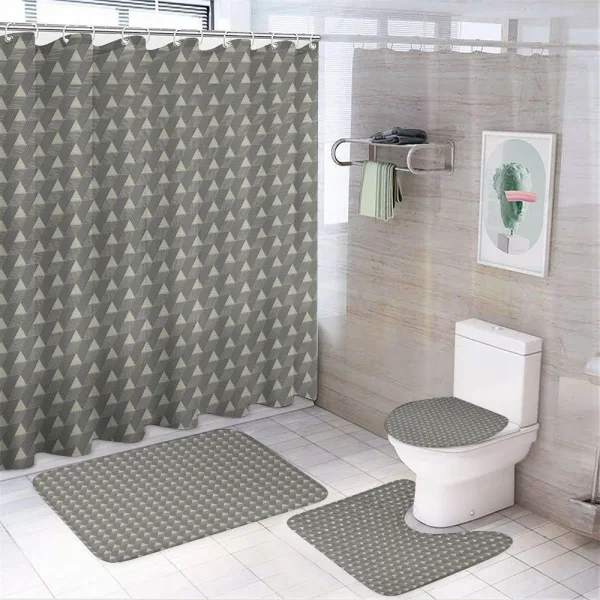Abstract Triangles on a shower curtain