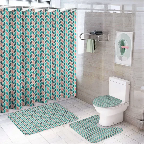 Bird Silhouette Like Motif on a shower curtain