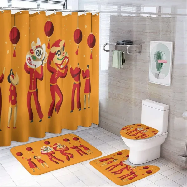 Chinese New Year Celebration on a shower curtain
