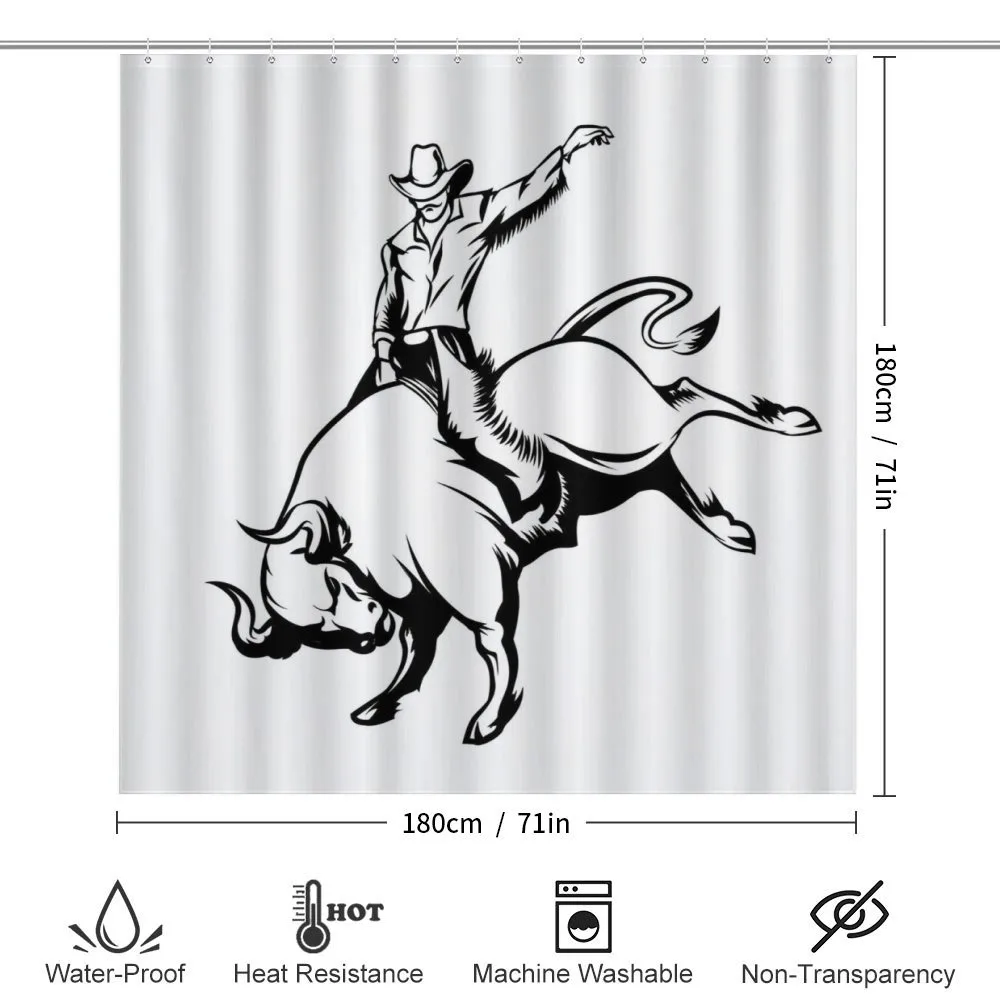 Cowboy Riding a Wild Bull — Detail 2