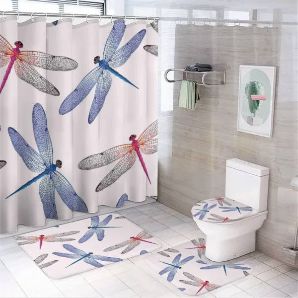 Dragonfly Wings Art on a shower curtain