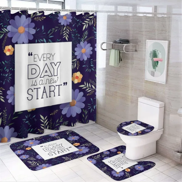 Every Day New Start on a shower curtain
