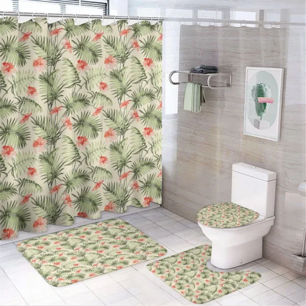 Hawaiian Aloha Hibiscus on a shower curtain