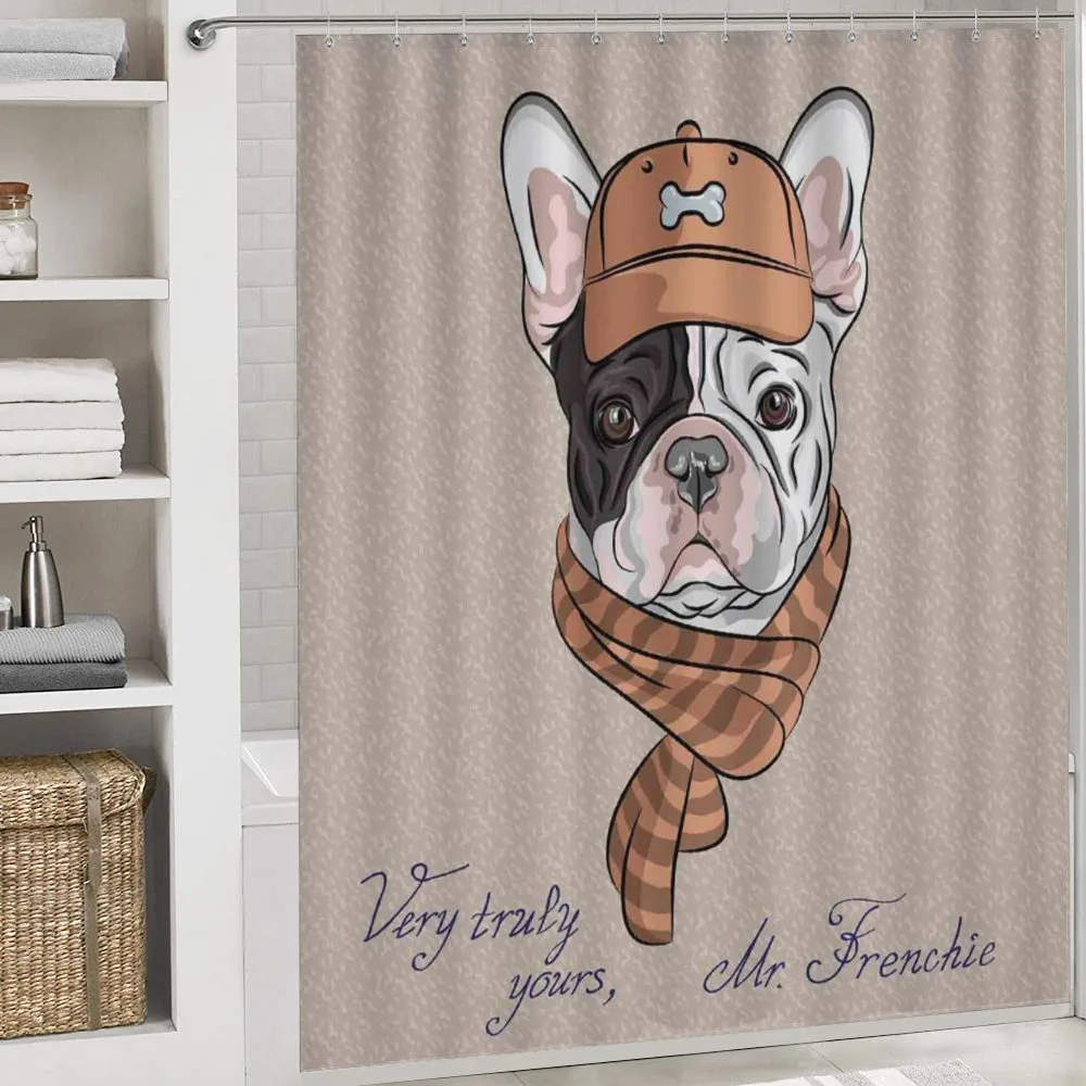 Hipster Bulldog with Cap Scarf — Detail 4