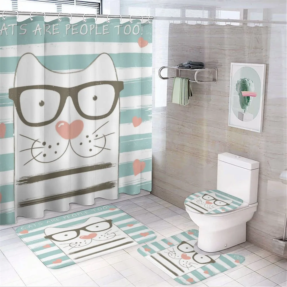 Hipster Cartoon Cat Art — Your design