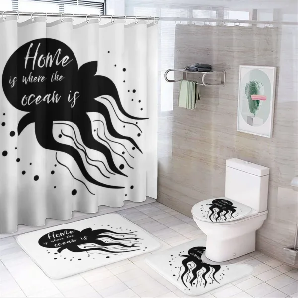 Jellyfish Silhouette on a shower curtain