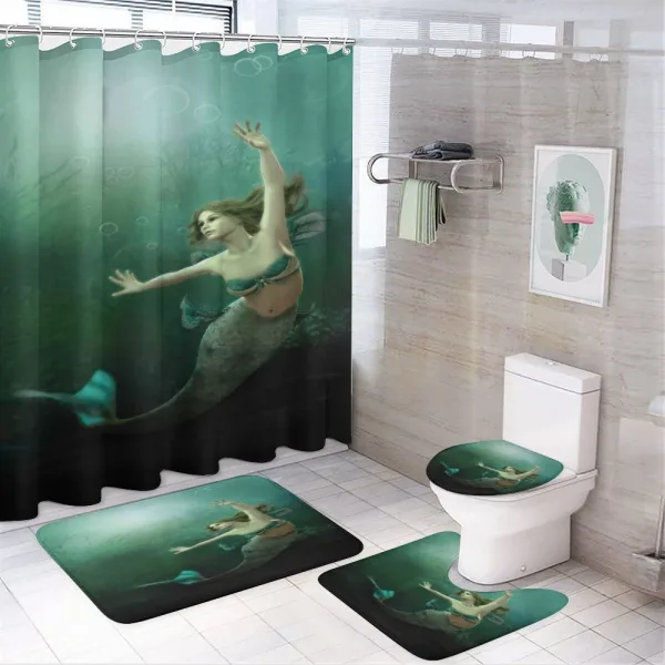 Mermaid Undersea on a shower curtain