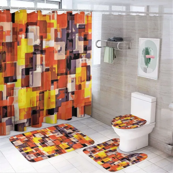 Modern Painting on a shower curtain