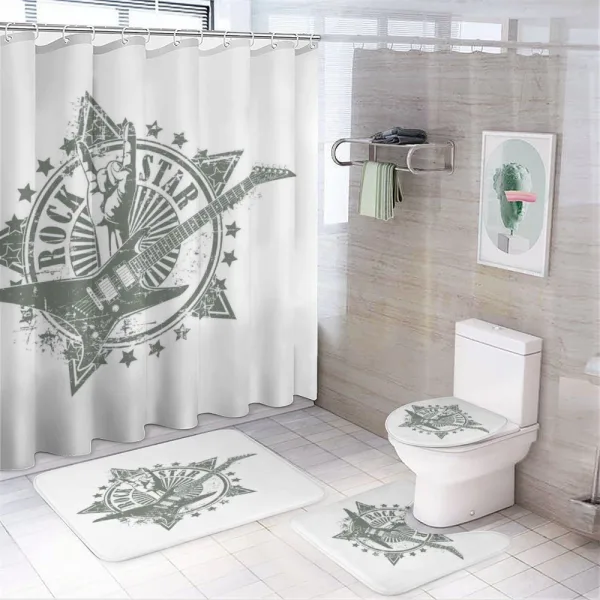 Rock Star Lifestyle on a shower curtain