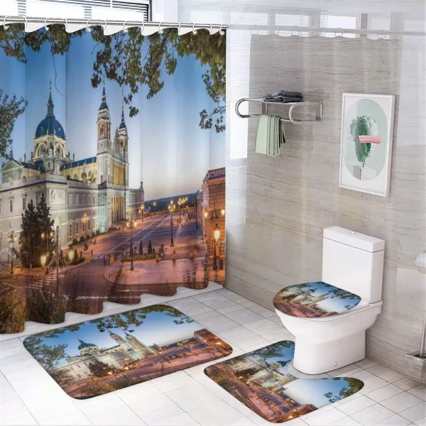 Royal Palace in Madrid on a shower curtain